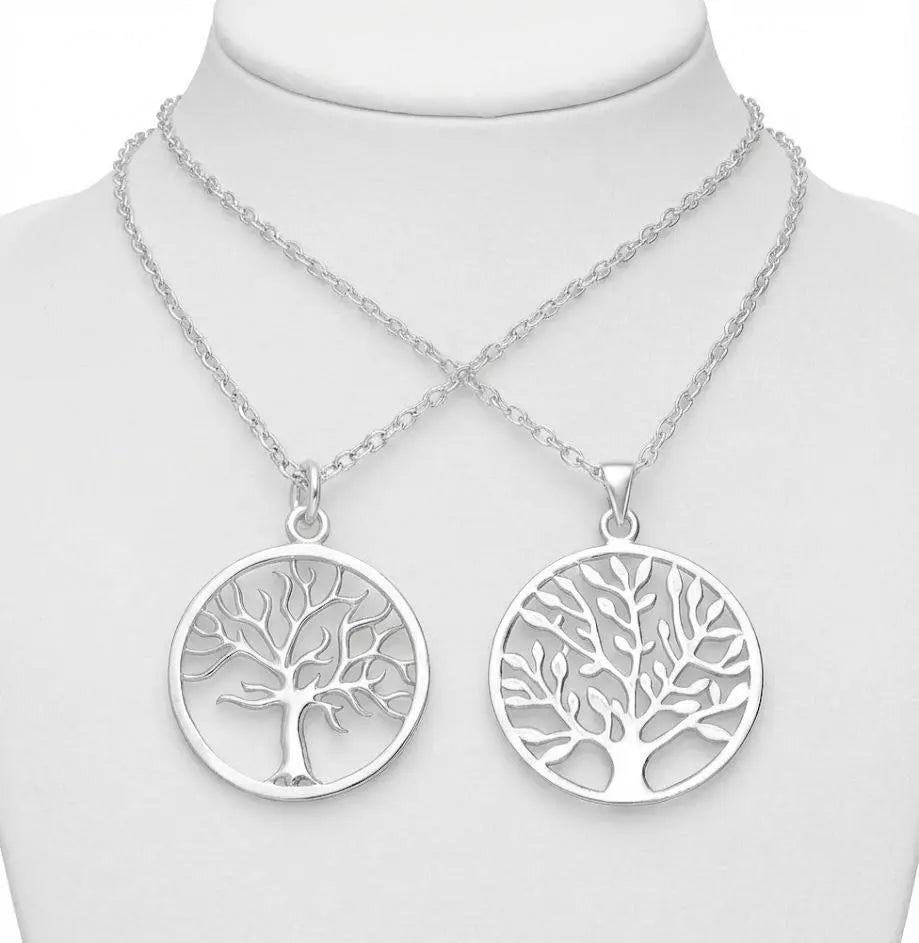 925 Silver Tree of Life Necklace – 18 Inch Chain – 2 Styles – Boho & Minimalist – Meaningful Jewelry Gift, Spiritual Gift for Women and Men