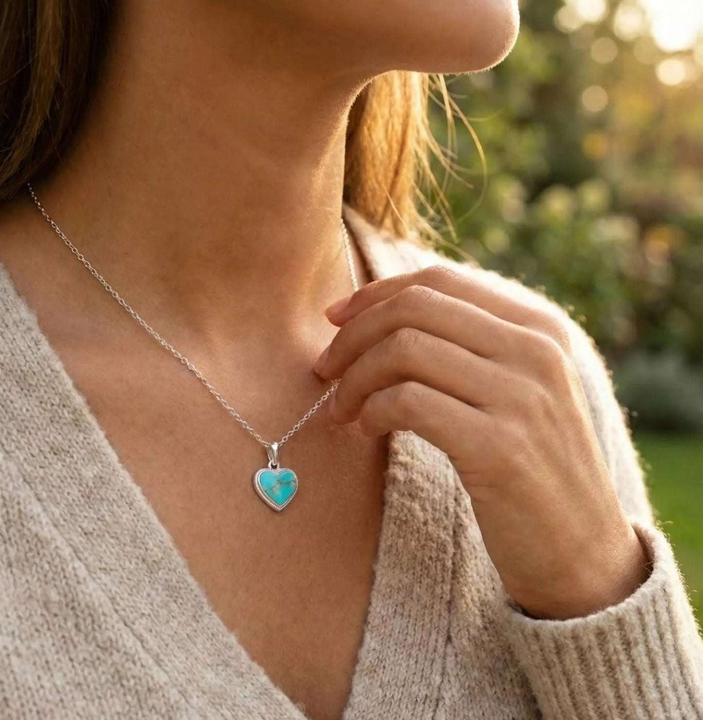 Heart Pendant with 18 - 20 Inch Chain – Hand-poured resin enamel, 925 Silver Necklace