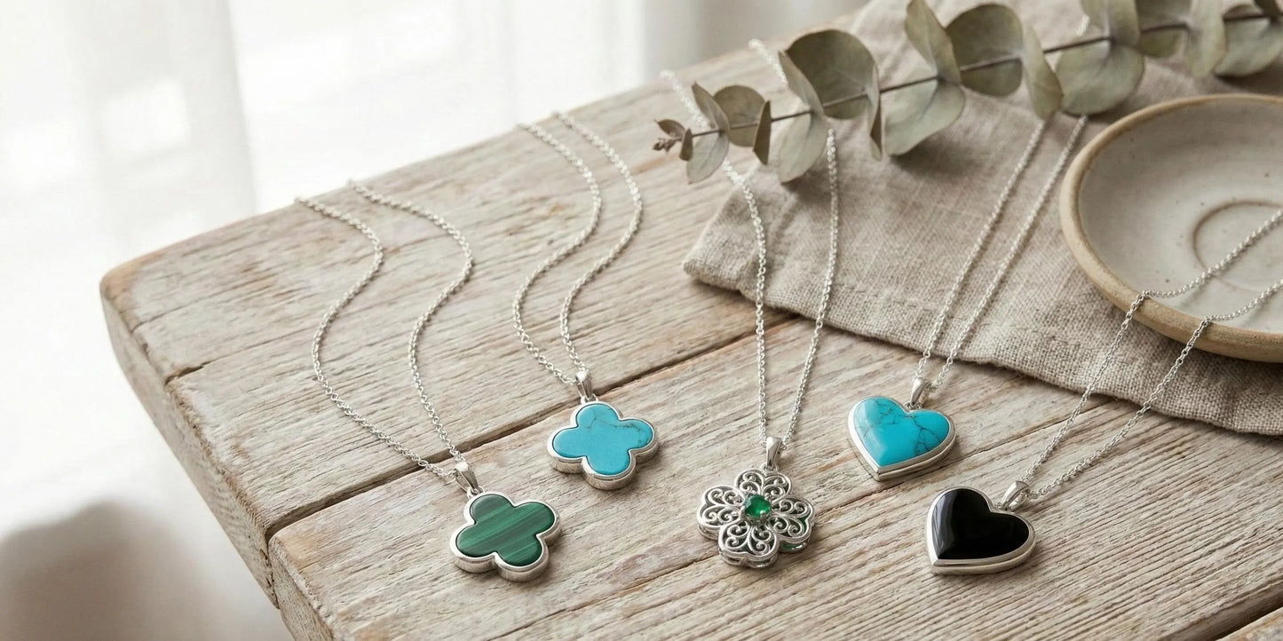 Heart Pendant with 18 - 20 Inch Chain – Hand-poured resin enamel, 925 Silver Necklace