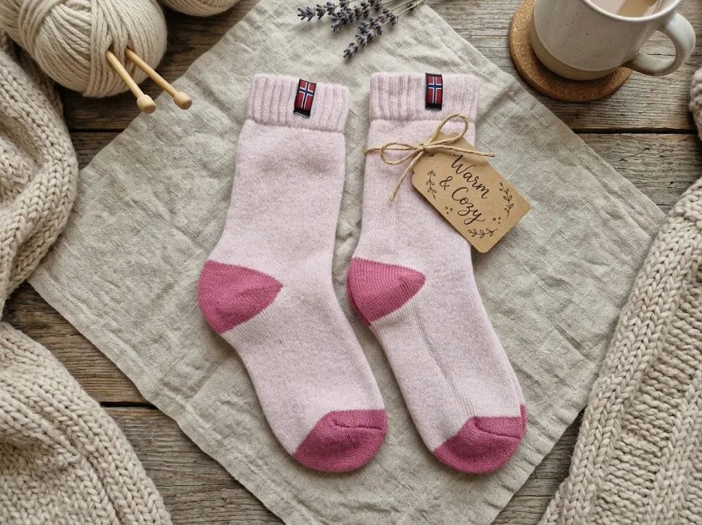 70% Lambswool & Alpaca Blend Socks, Full Plush Gift for Men and Women