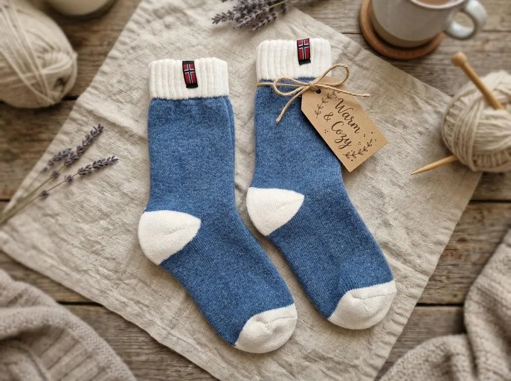 70% Lambswool & Alpaca Blend Socks, Full Plush Gift for Men and Women