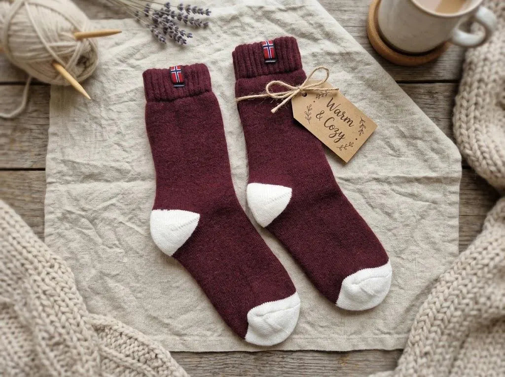 70% Lambswool & Alpaca Blend Socks, Full Plush Gift for Men and Women