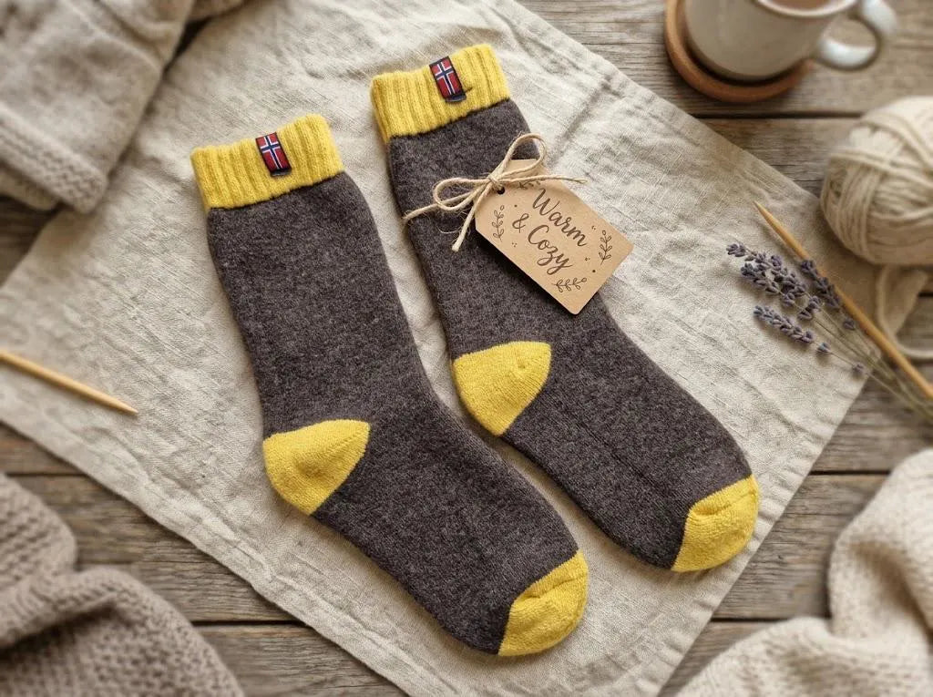 70% Lambswool & Alpaca Blend Socks, Full Plush Gift for Men and Women