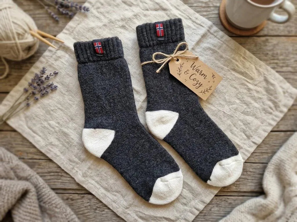 70% Lambswool & Alpaca Blend Socks, Full Plush Gift for Men and Women