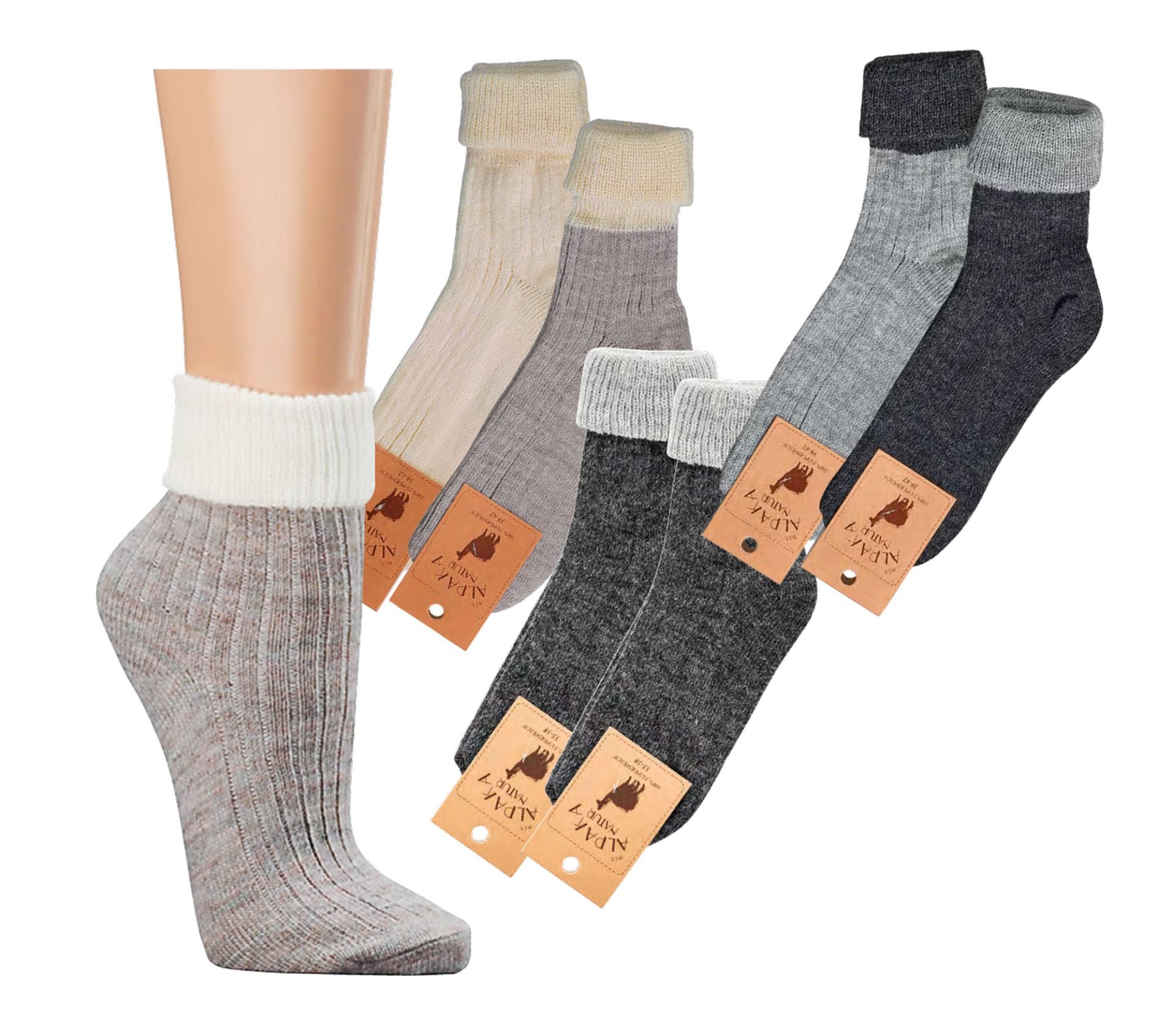 2x Extra Fine, Alpaca Socks, Luxury Alpaca & Merino Wool,