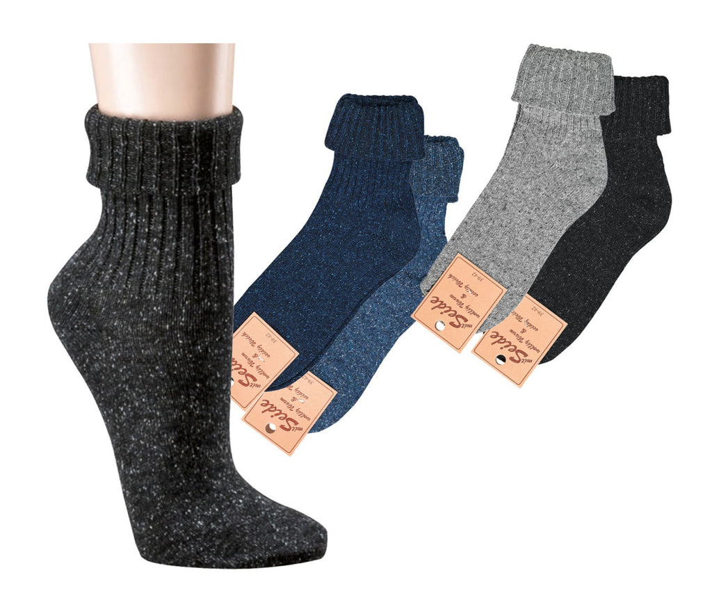 2 Pairs Extra fine Merino Wool with Silk Soft Socks - Unisex Socks