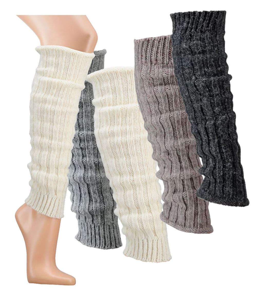 Alpaca Wool Women Legwarmer, Blend of Lambs wool and Alpaca wool Rib Leg Warmer - One Size