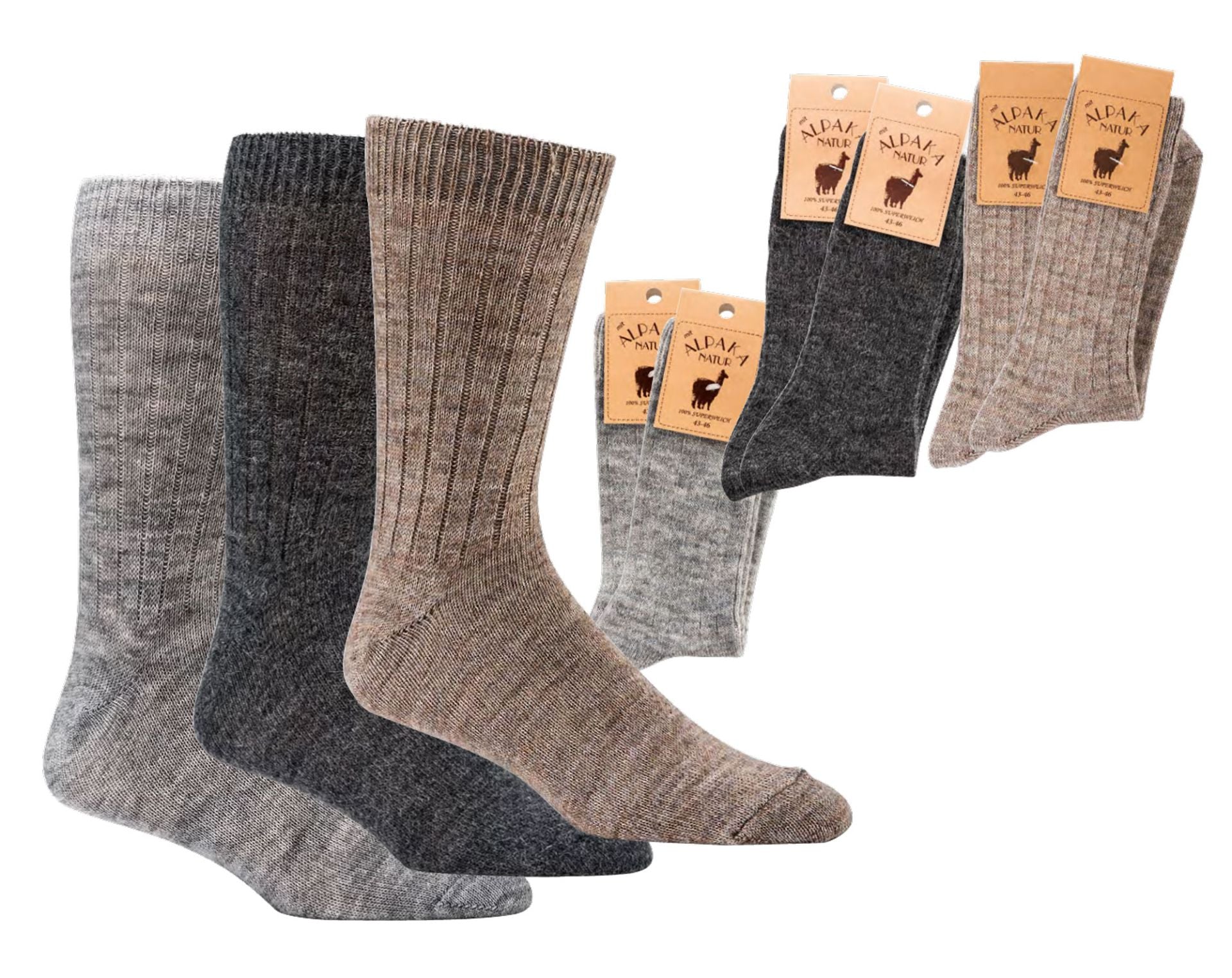 Alpaca Socks, Wool + Lambs Wool Socks for Men & Women, 2X Extra Fine, Premium Quality