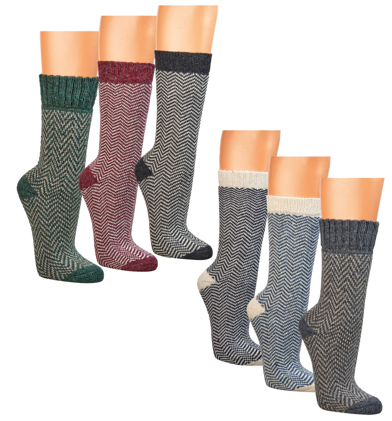 2 Pairs of Herringbone Wool Socks | Alpaca Blend Winter ultra warm Thermal Socks for Men and Women | Cosy Hiking Boot Socks | Luxury Gift