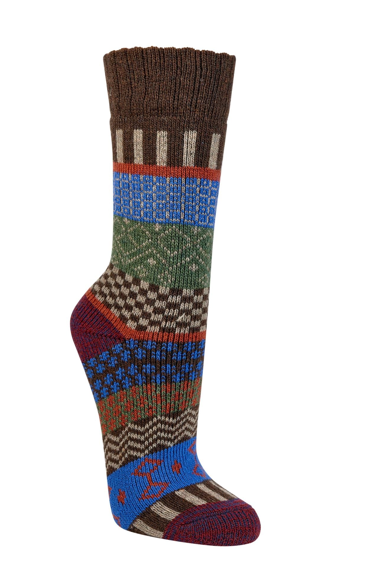 Two Pairs of Norwegian Wool Socks for Men & Women, Nordic Hygge , Thermal Knitted Crew Soft Warm, Full Plush, perfect gift for cold weather