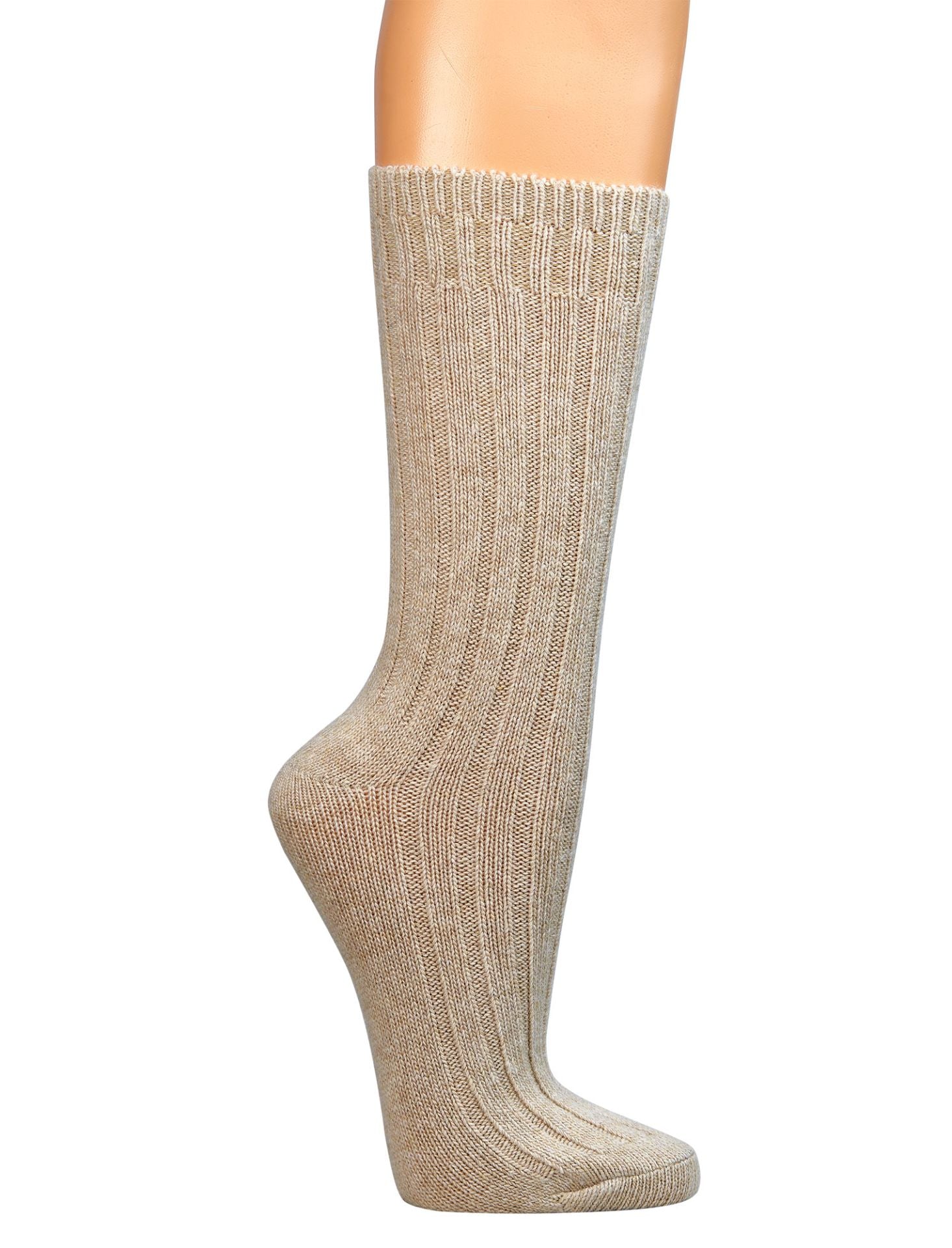 2X Luxury Merino and Cashmere Premium Wool Ribbed Socks, High-Quality