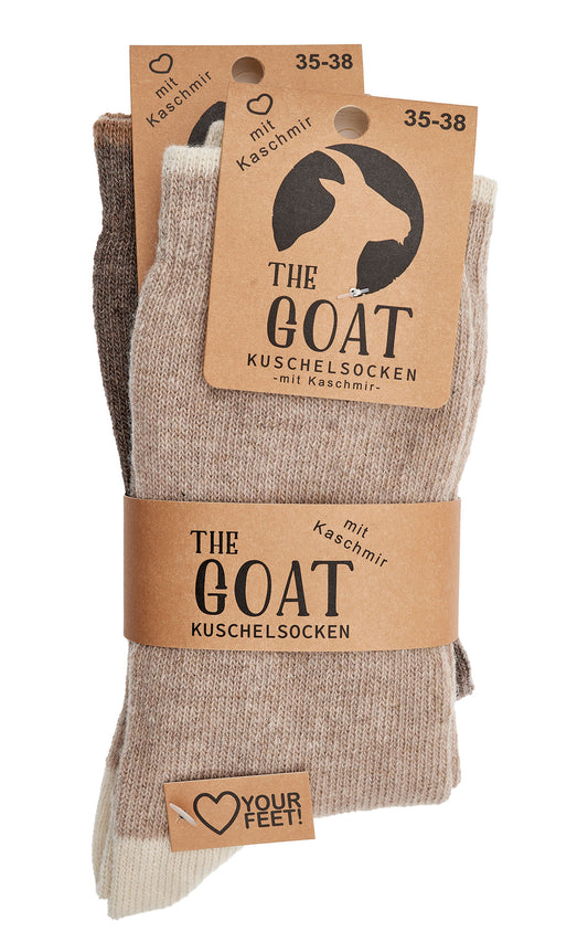 2 Pair Luxury Cashmere Wool Socks - Plush Winter Socks for Women and Men - Ultra Soft & Warm from Cashmere Goat Undercoat - Heirloom Quality