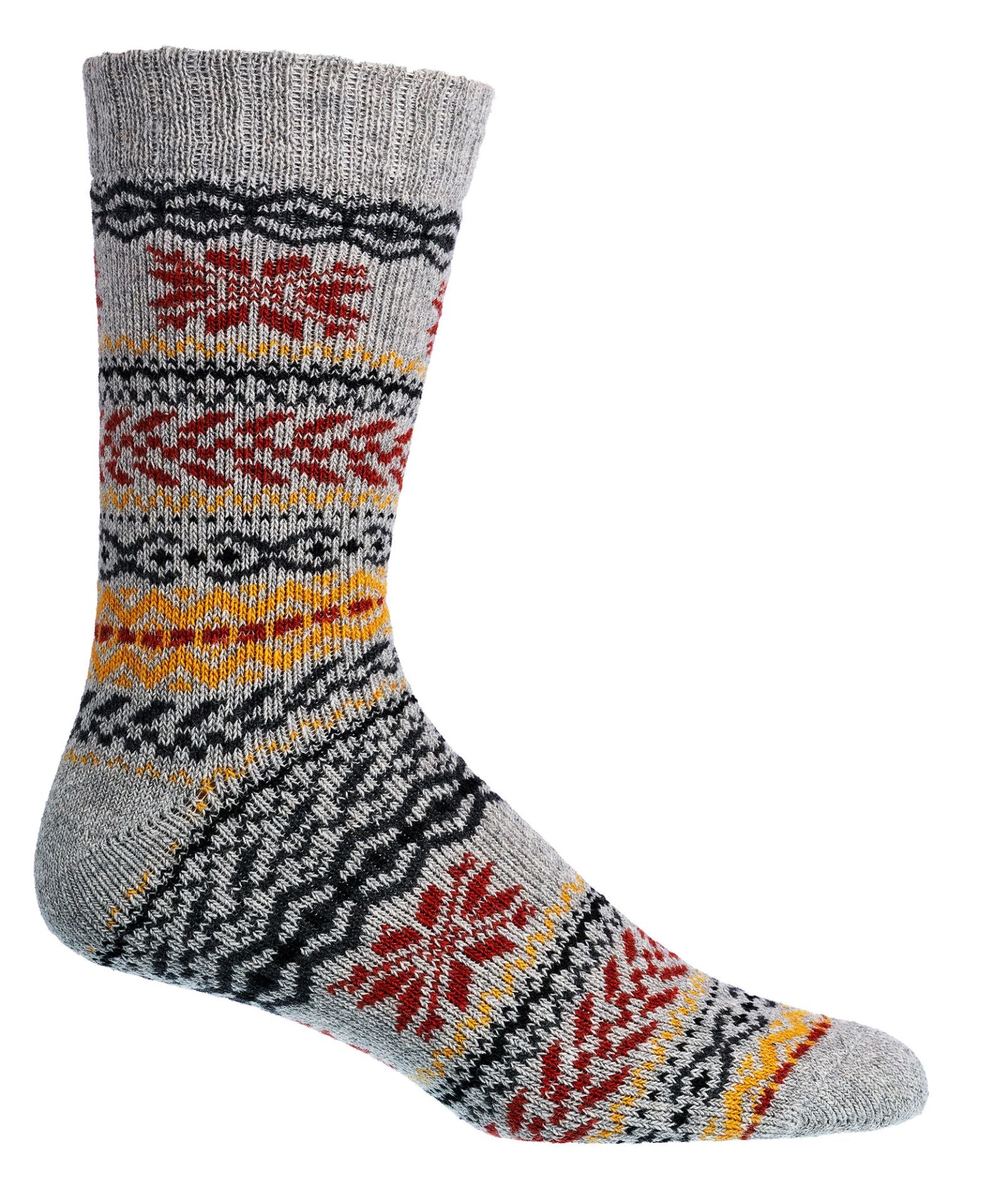 2 Pairs Norwegian Wool Socks for Men & Women, Winter Thermal Knitted