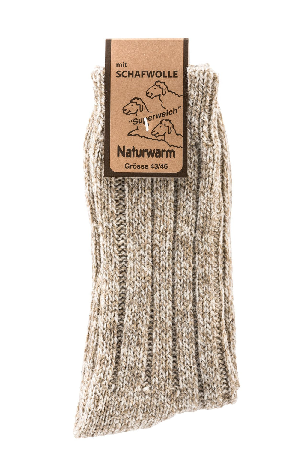 2 Pack Norwegian socks , Natural Wool, Lambs wool & cotton Socks, Thick