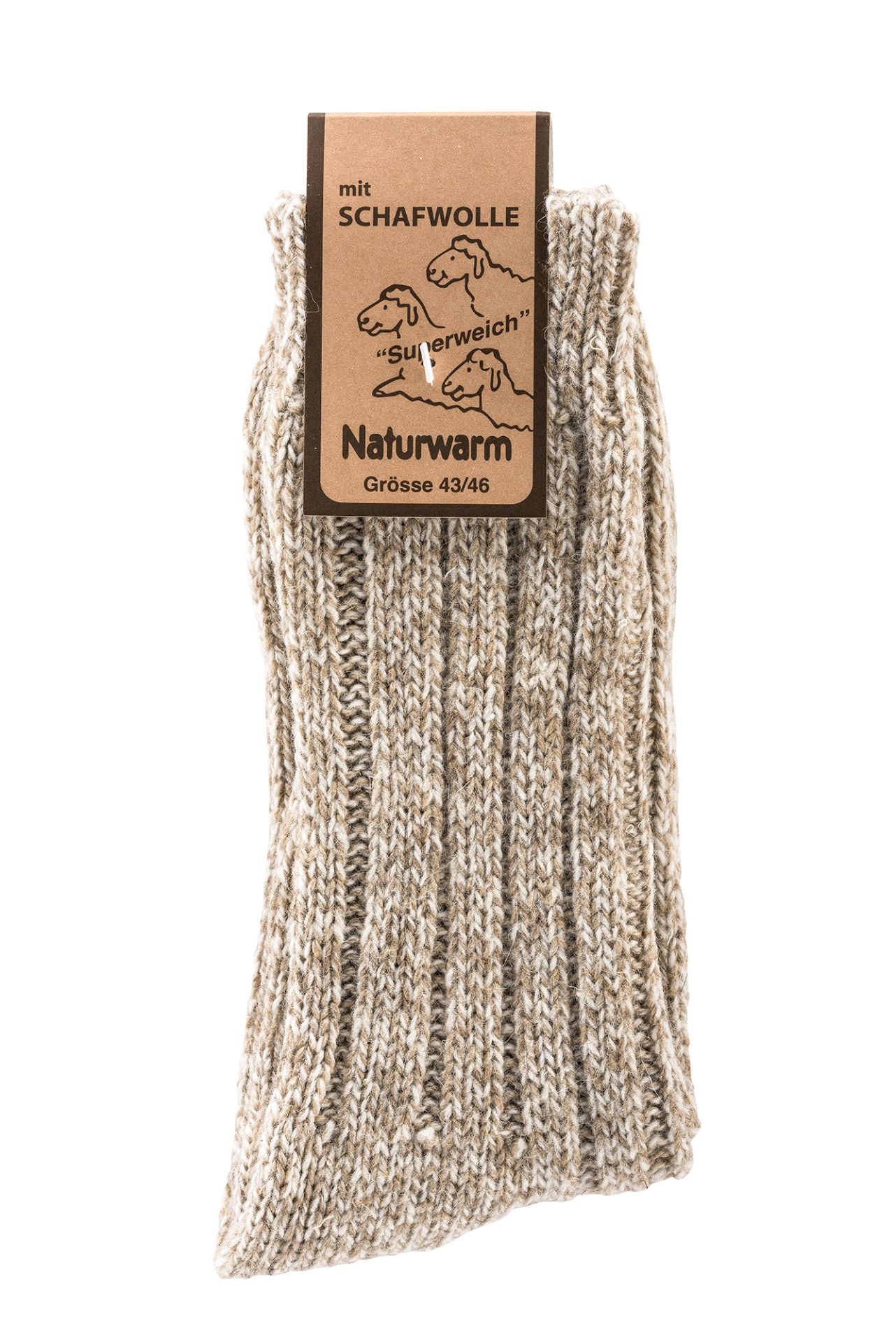 2 Pack Norwegian socks , Natural Wool, Lambs wool & cotton Socks, Thick