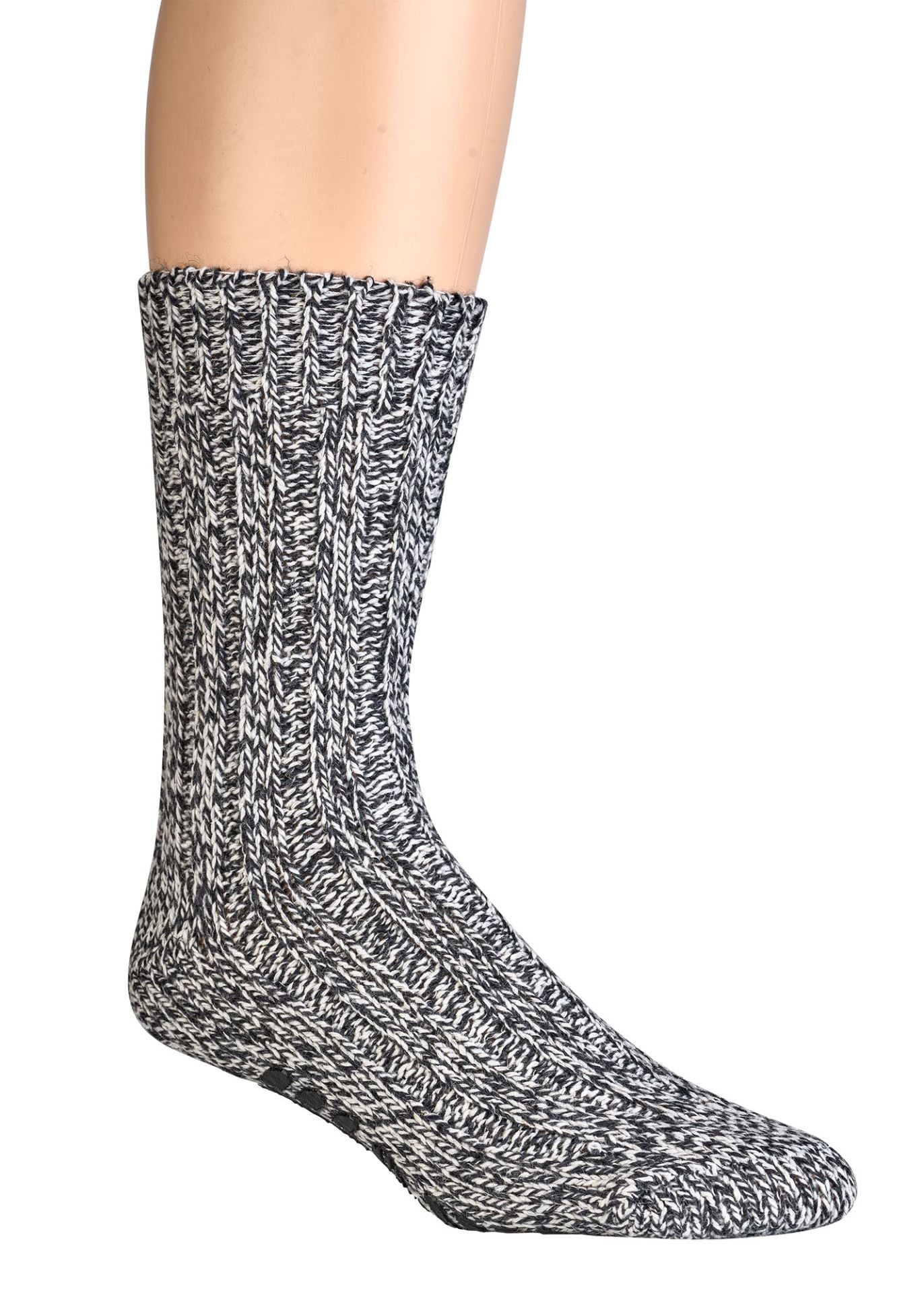 Anti-Slip Norwegian Home socks , Natural Merino Wool, Lambs wool and cotton Socks, Heavy wool