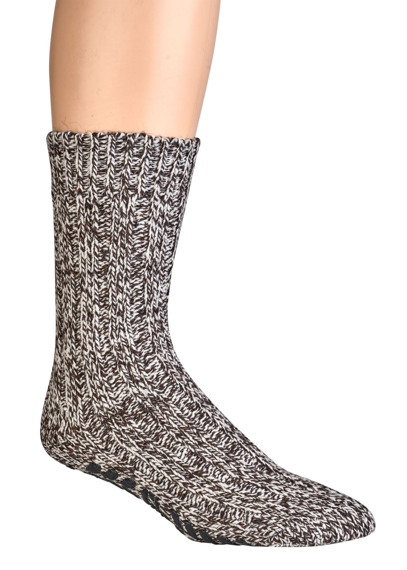 Anti-Slip Norwegian Home socks , Natural Merino Wool, Lambs wool and cotton Socks, Heavy wool