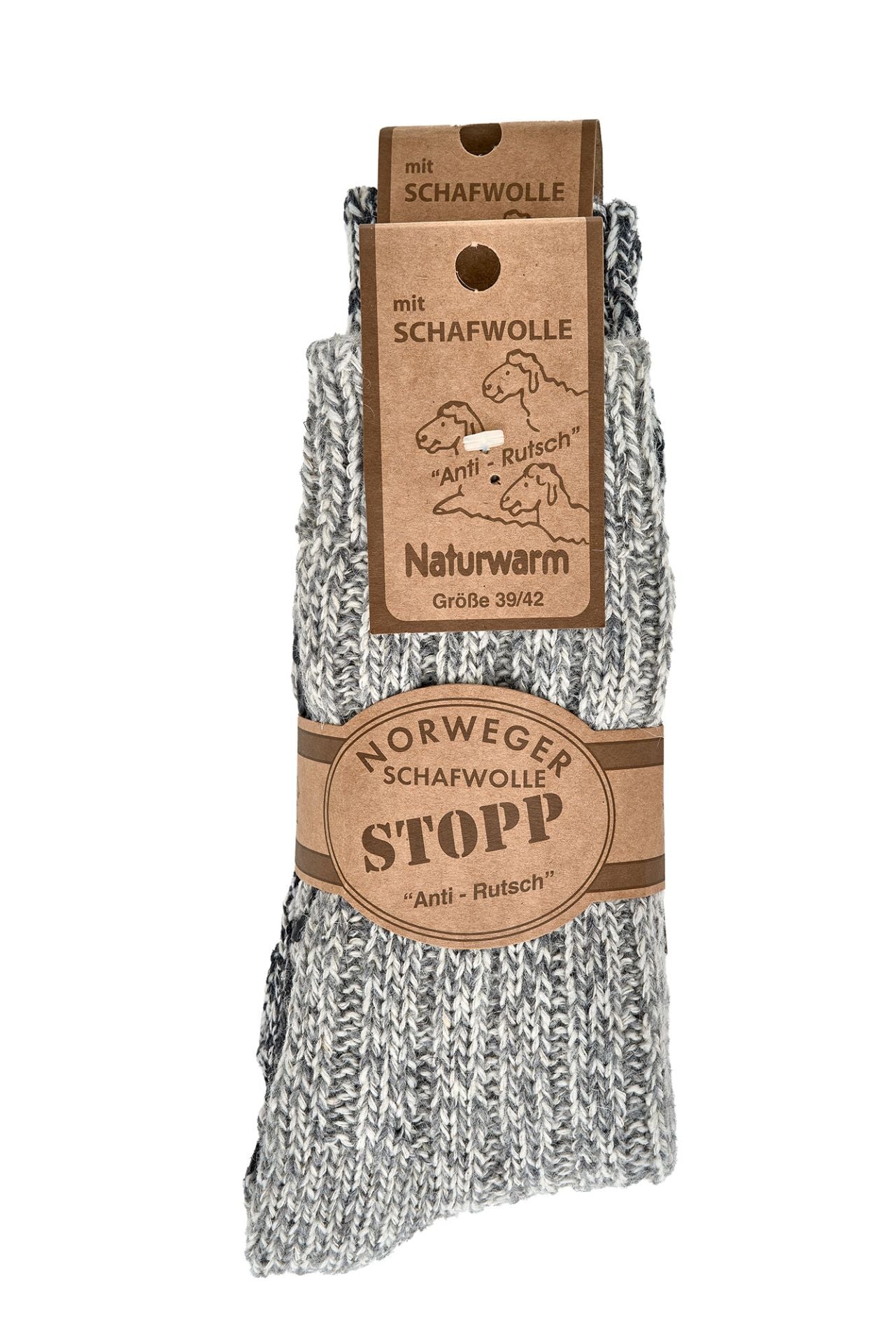Anti-Slip Norwegian Home socks , Natural Merino Wool, Lambs wool and cotton Socks, Heavy wool