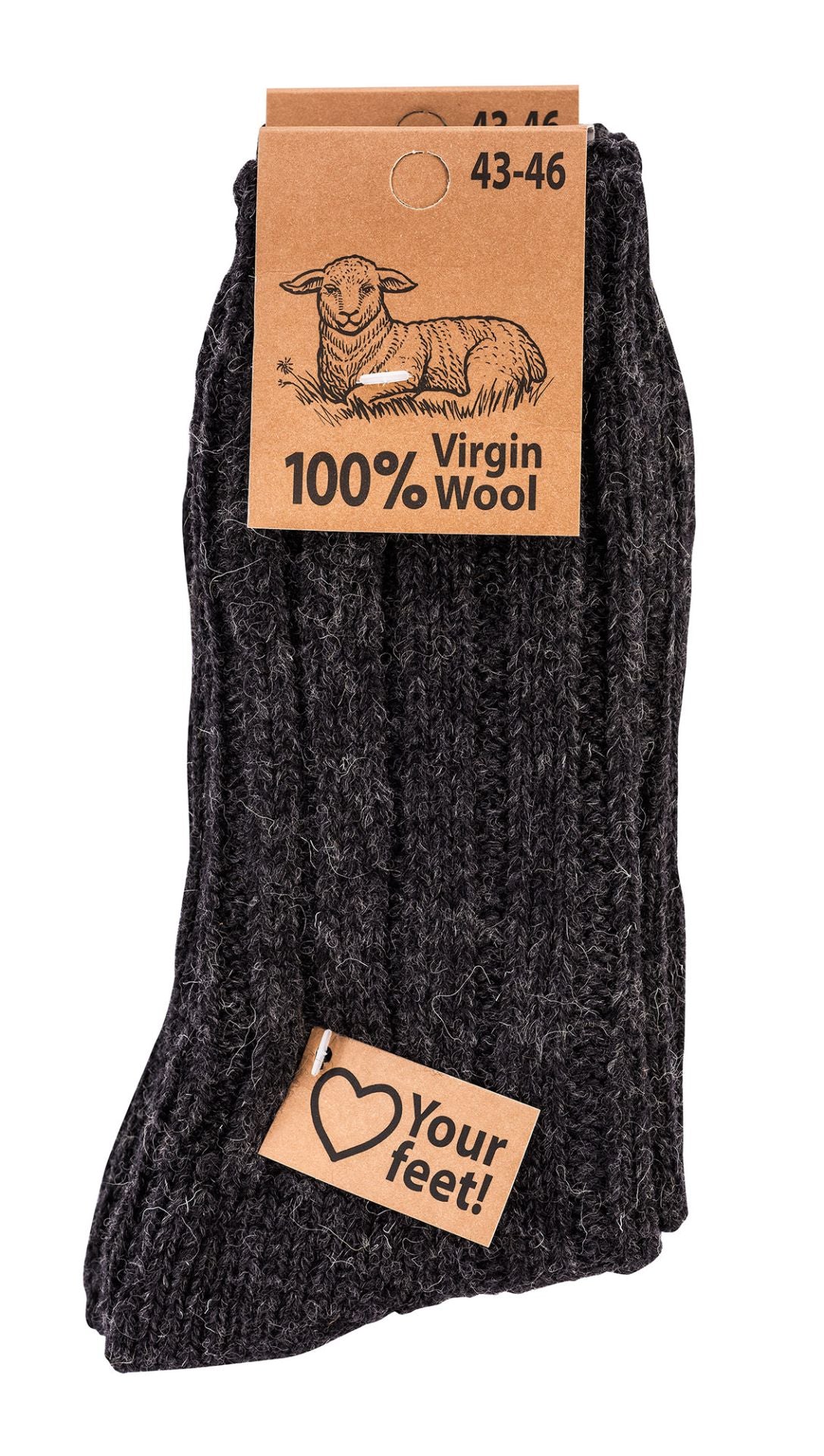 100% Virgin Wool Socks (lamb's first shearing) Men - Women, Extremely warm and soft