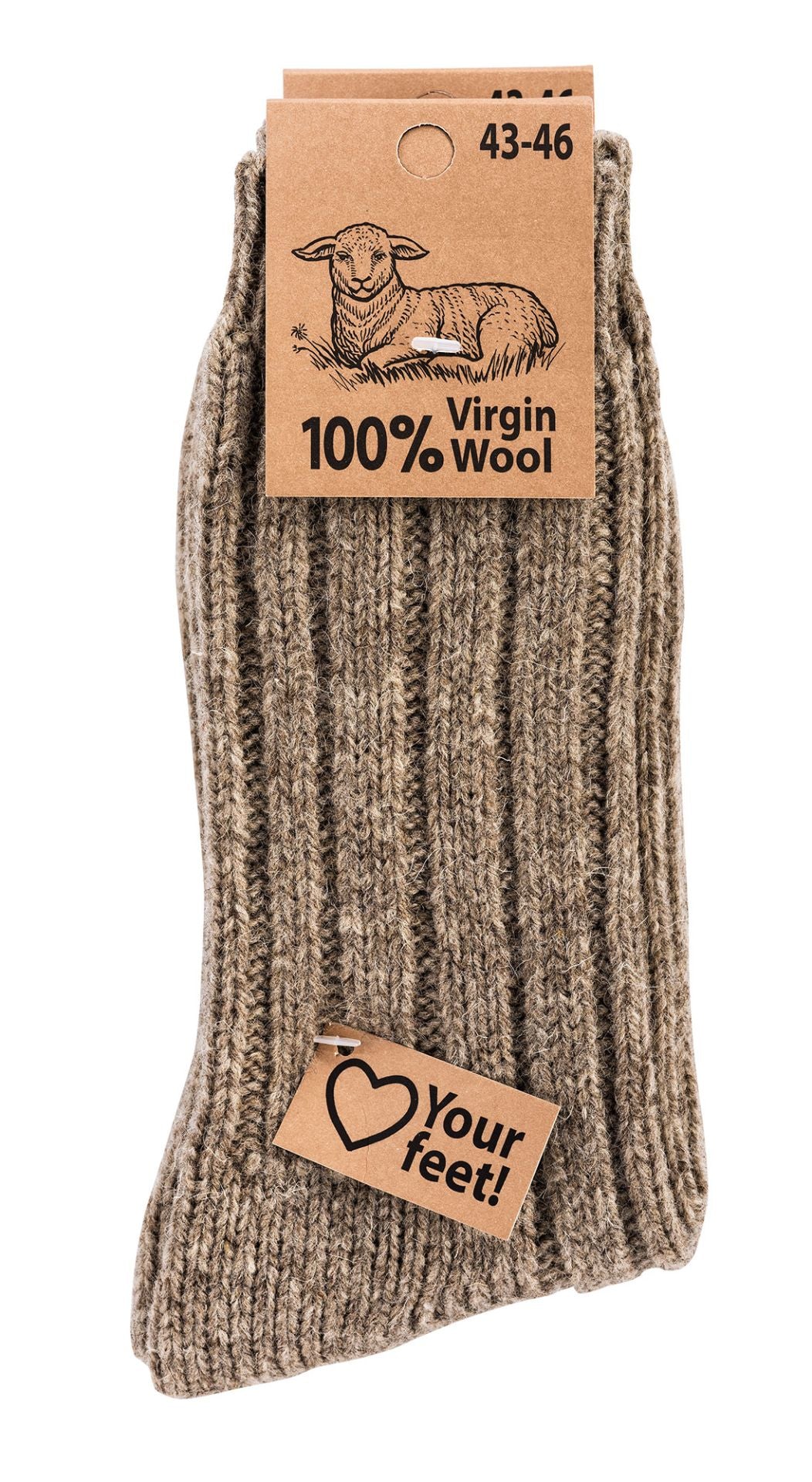 100% Virgin Wool Socks (lamb's first shearing) Men - Women, Extremely warm and soft