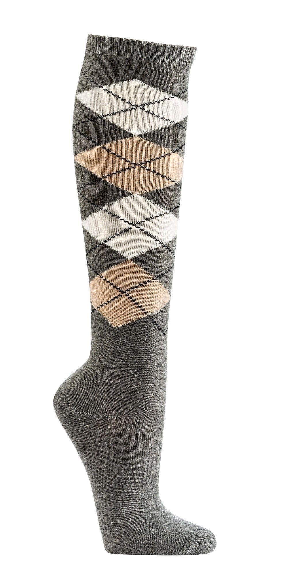 3pair Luxury Alpaca Knee High Socks | Extra Fine Warm Winter Socks | Argyle Pattern | Seamless Hand-Linked Toe | Ultra Soft With Alpaca Wool