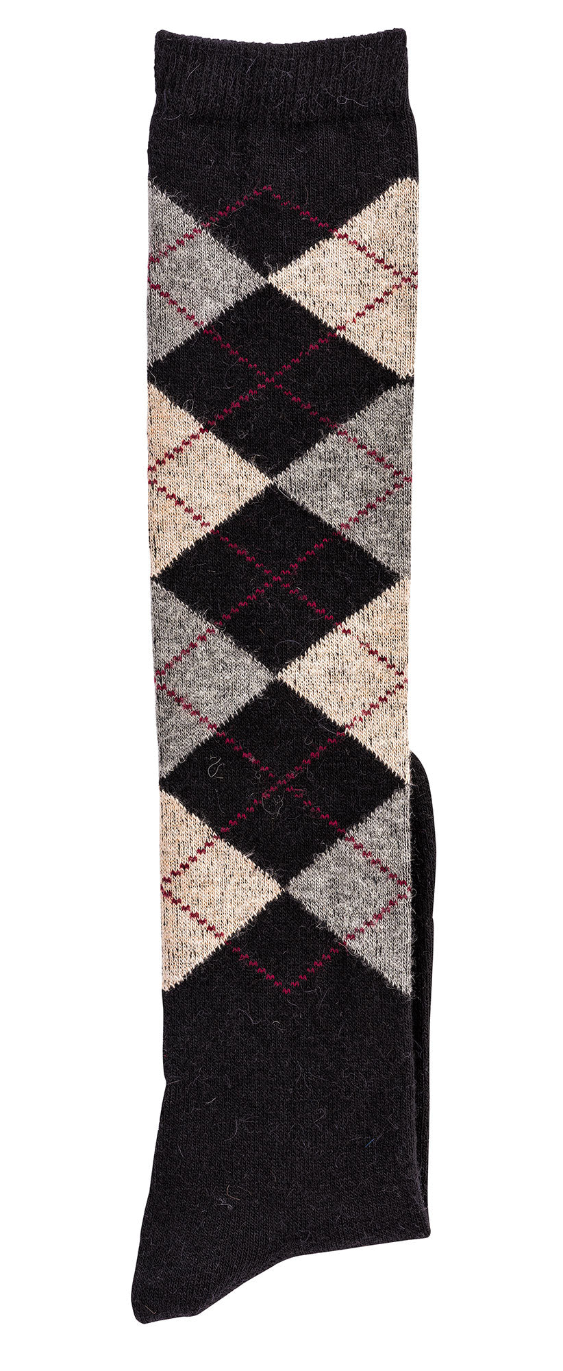 3pair Luxury Alpaca Knee High Socks | Extra Fine Warm Winter Socks | Argyle Pattern | Seamless Hand-Linked Toe | Ultra Soft With Alpaca Wool